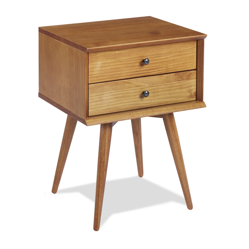 Grady 2 Drawer Solid Wood Nightstand & Reviews AllModern